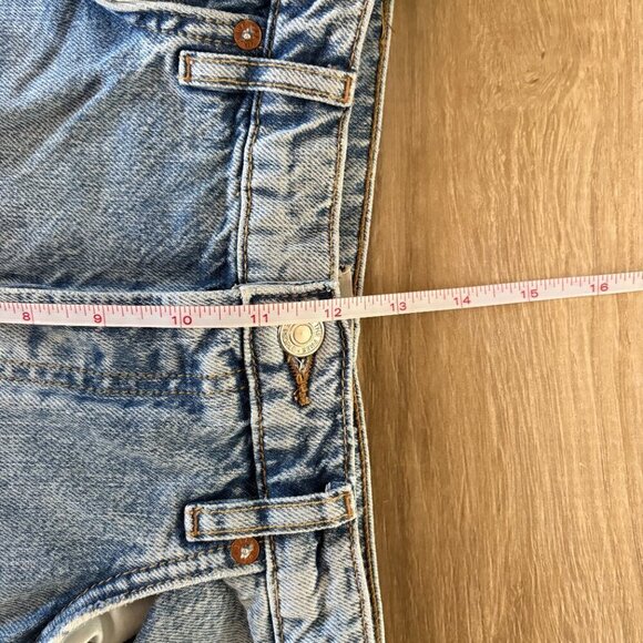 Free People New Dawn Flare Jeans Women's 30 Blue Denim Distressed High Rise Boho - Picture 10 of 11